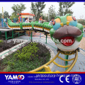 Kids games apple bug paradise amusement electric worm train rides mini roller coaster for sale